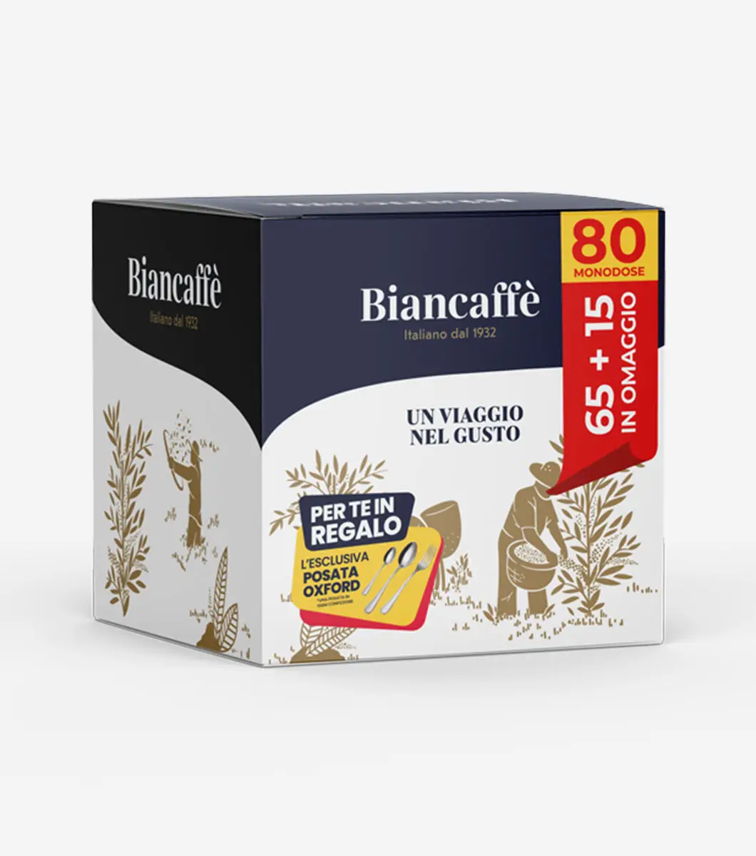 Promo 80 Capsule Nespresso (65+15) omaggio Biancaffè