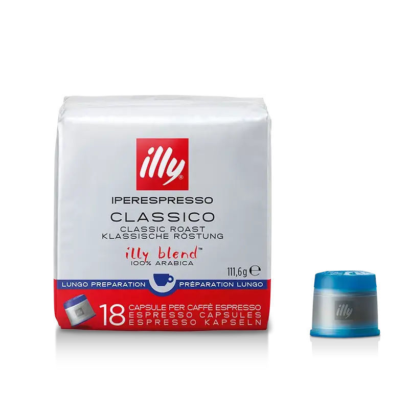 18 Capsule Iperespresso Illy Classico Lungo